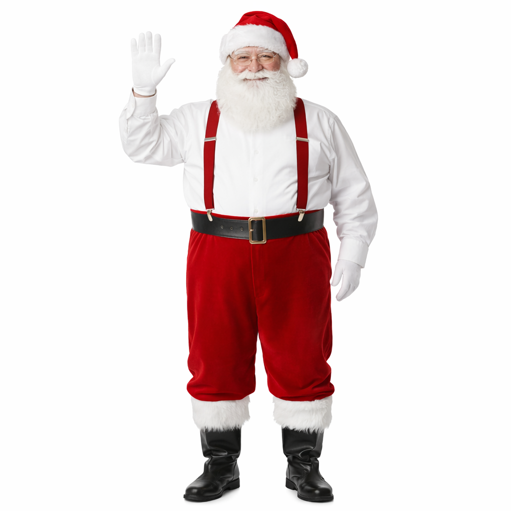 Heavy Duty Red Santa Trouser Suspenders by HALCO