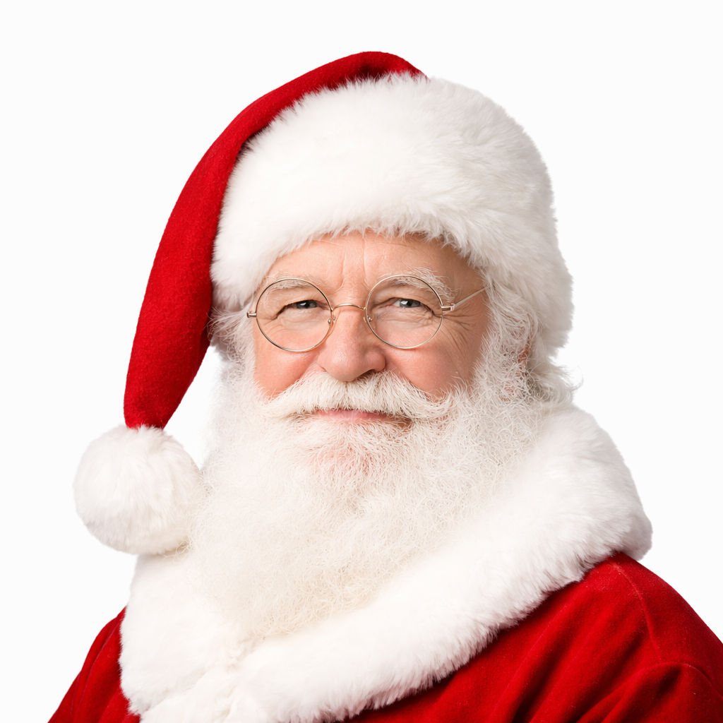 5" Wide Round Gold Rim Santa Glasses by HALCO