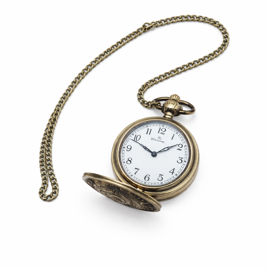 Red Reindeer Pocket Watch for Santa Visits and Suits