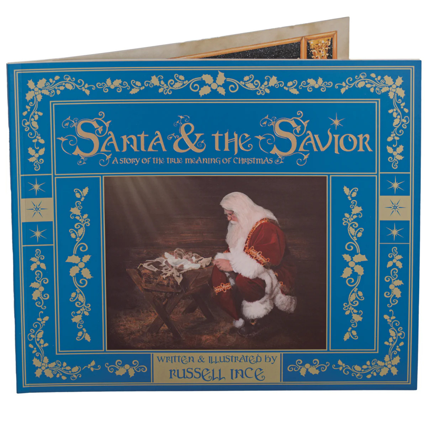 Santa & The Savior Kneeling Santa Book #131887