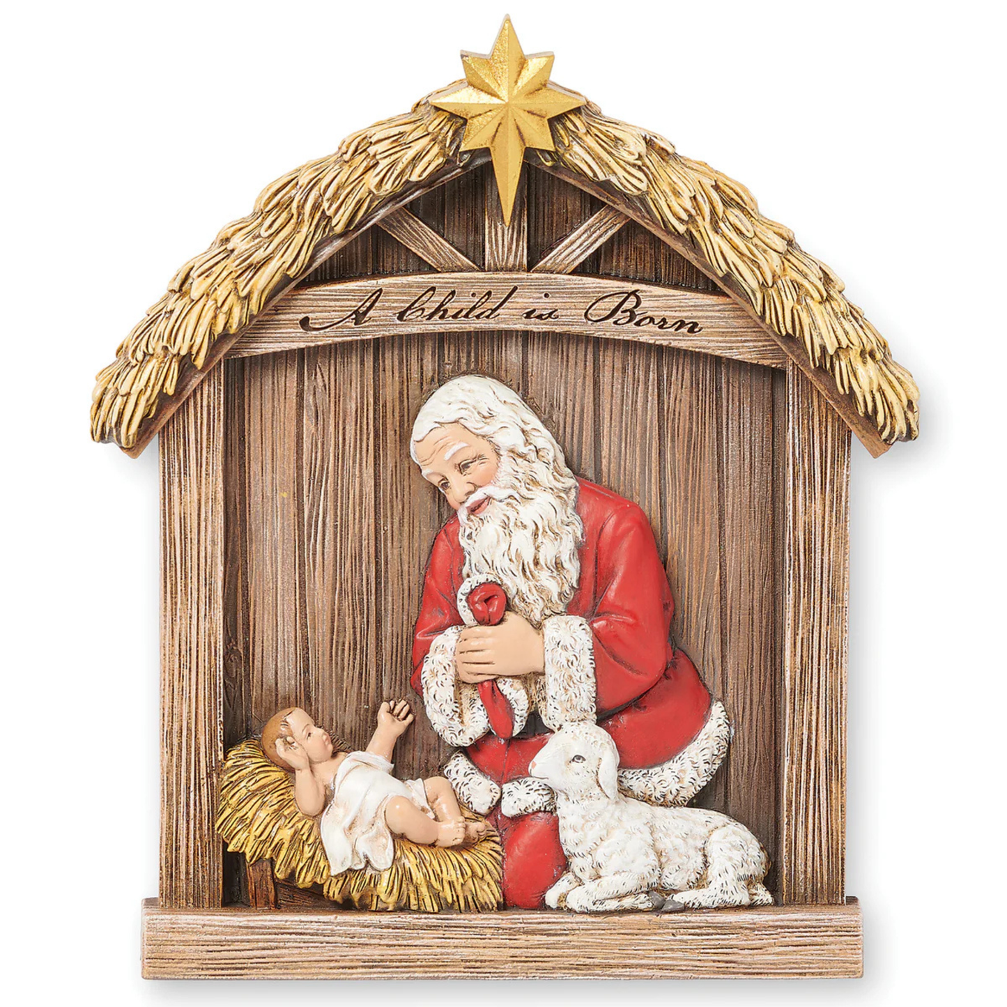 Joseph's Studio Kneeling Santa Plaque #633478