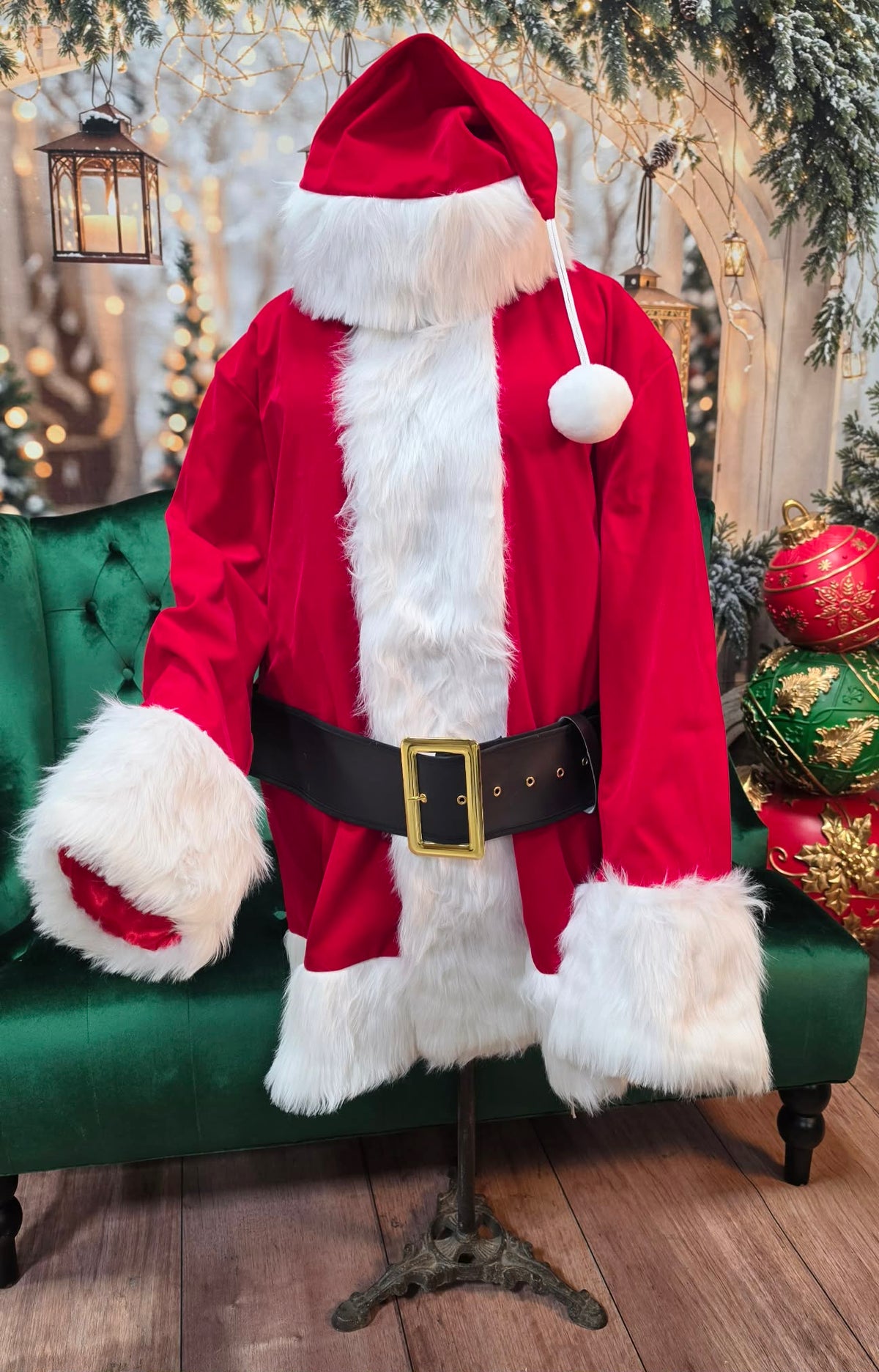 Our Exclusive Pro Red Velvet Santa Suit - Size L **BEST SELLER**