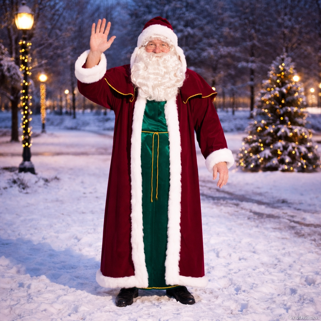 Old World Robe Style Santa Suit by HALCO - Size L/XL