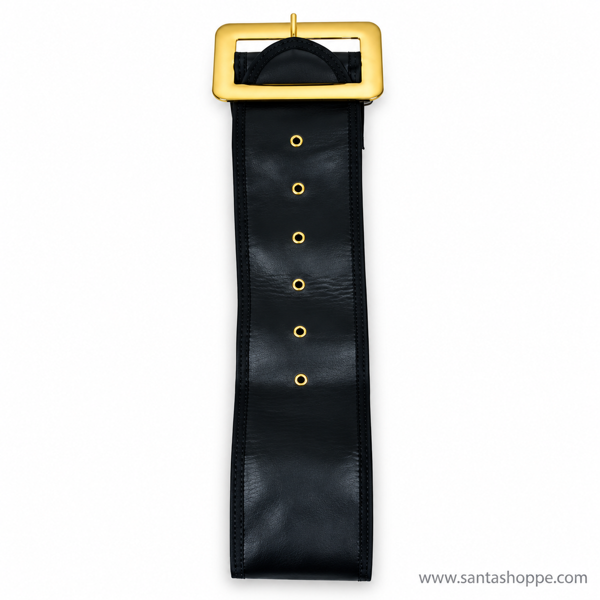 Adults Deluxe Wide Bound Vinyl Santa Belt – L