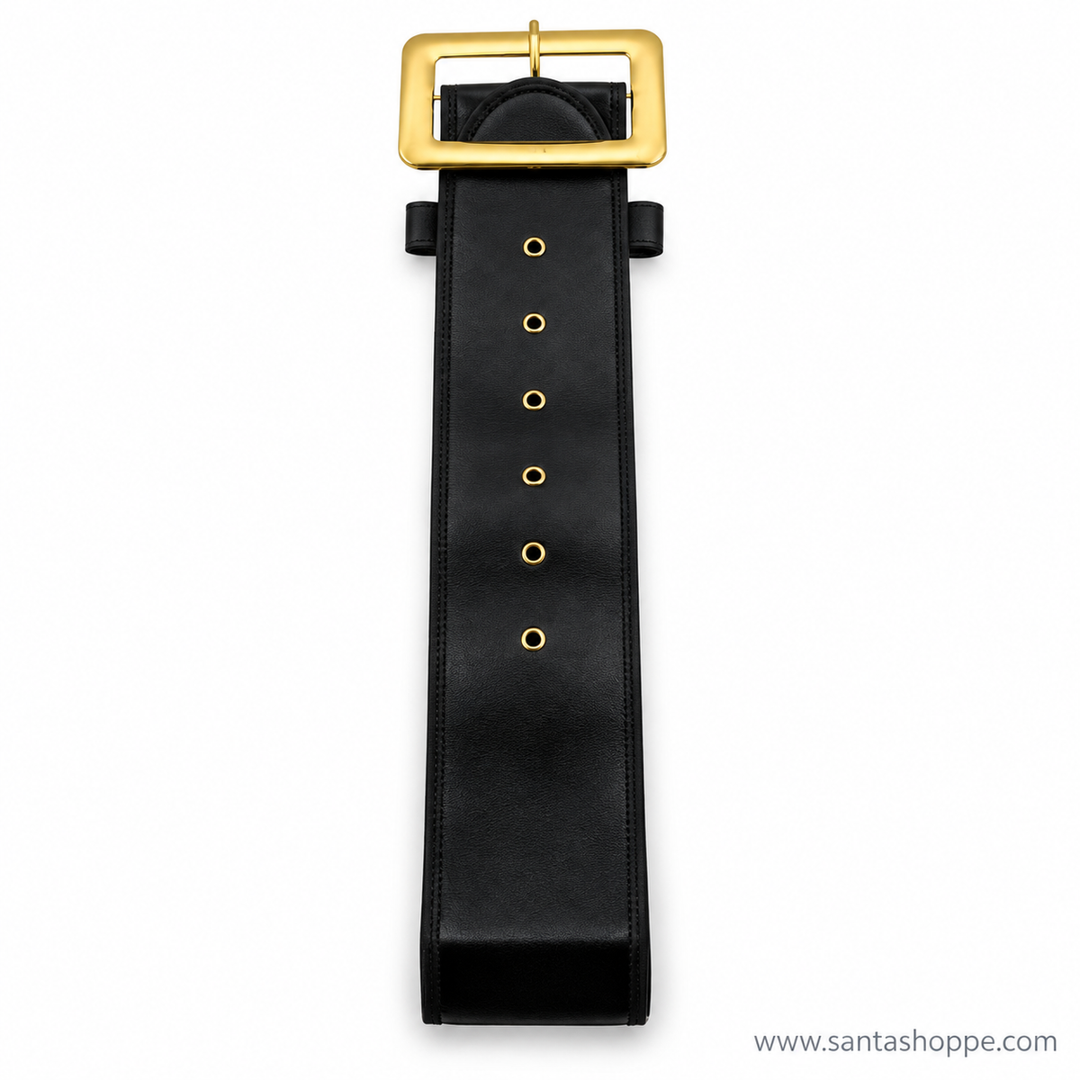 Naugahyde Santa Belt with Traditional Brass Prong Buckle – LG