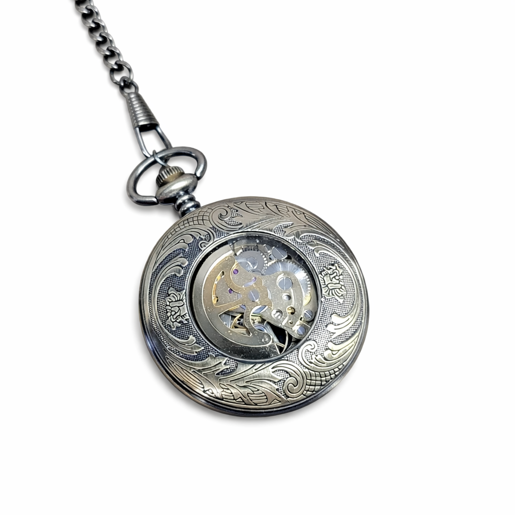 Antique Bronze Nordic Snowflake Pocket Watch for Santa