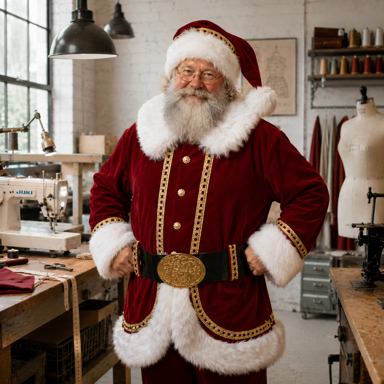 Affordable Cola Santa Suit with Peter Pan Collar - SIZE 2XL