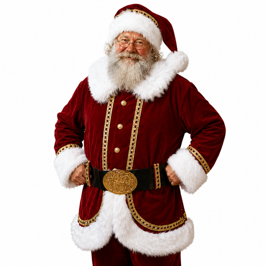 Affordable Cola Santa Suit with Peter Pan Collar - SIZE 2XL