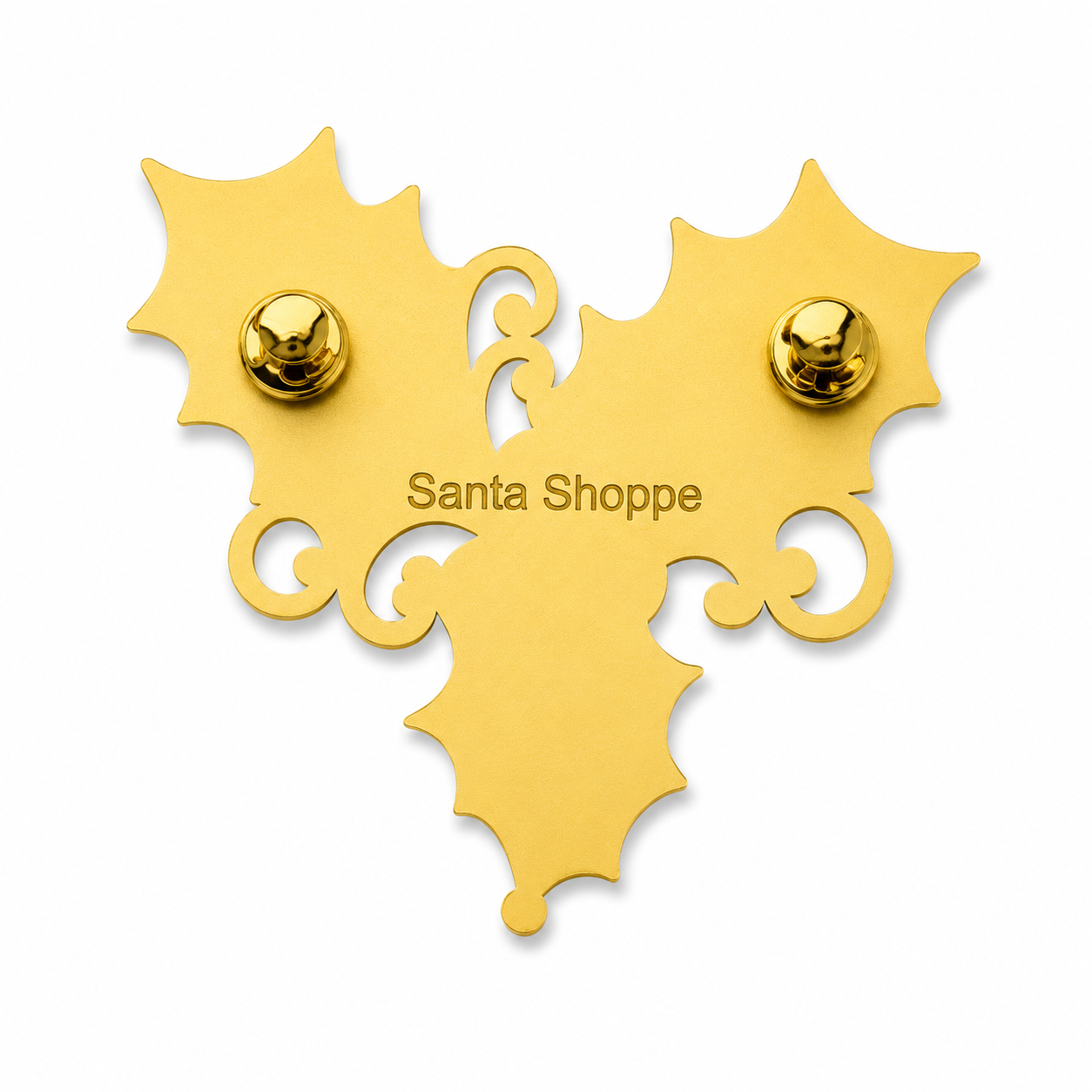 Glittering Holly and Sparkling Berries 3" Hat Pin or Brooch - Limited Edition