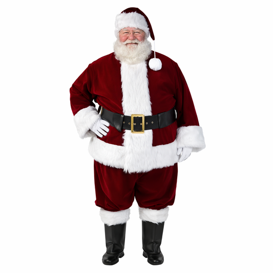The Burgundy Velvet Santa Suit - LARGE - Best