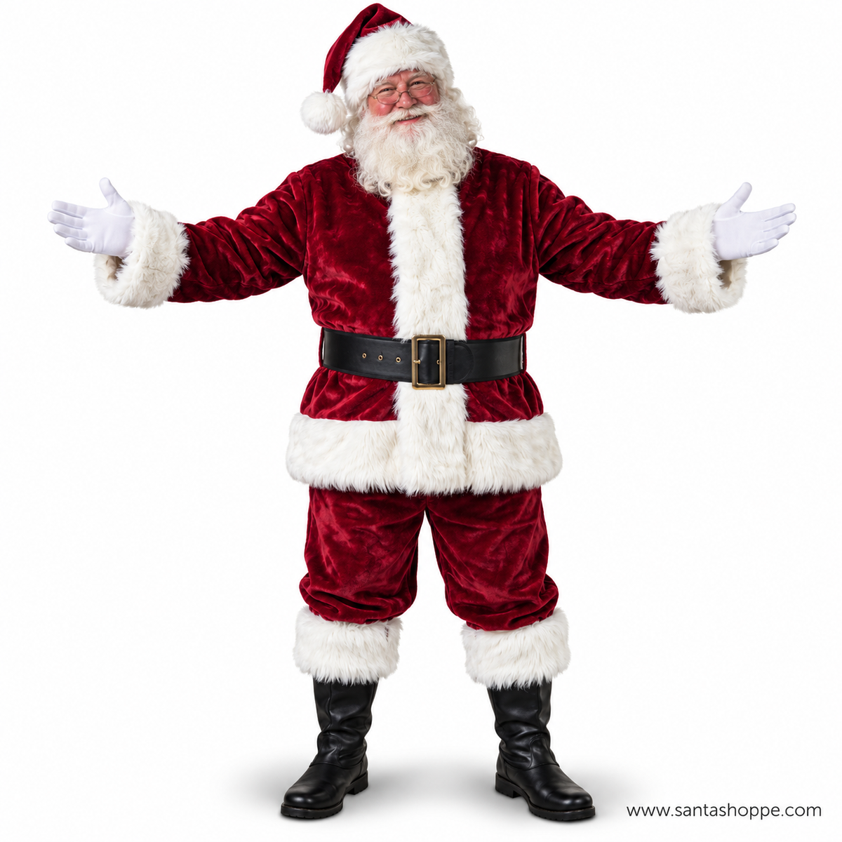 Nordic Plush Deep Red Santa Suit from North Pole Collection - Size XL