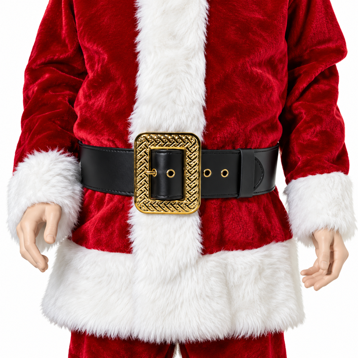 Adults One Size Vinyl Belt with Buckle for Santa Suits