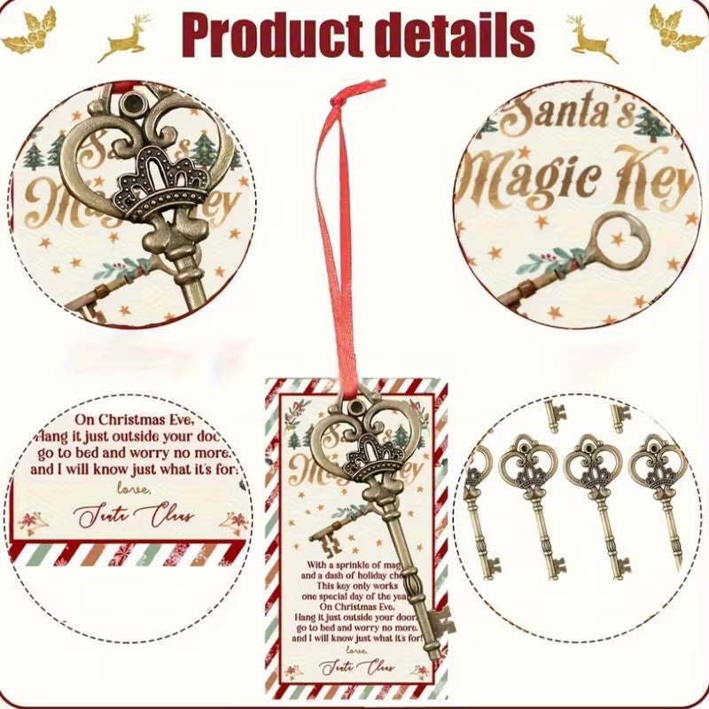24 Piece Santa Key with Story Card for Santa Visits