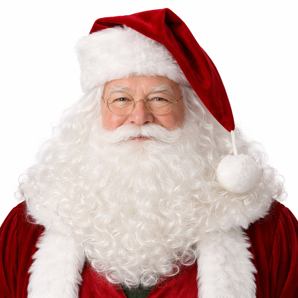 Classic Round Gold Rimmed Santa Glasses