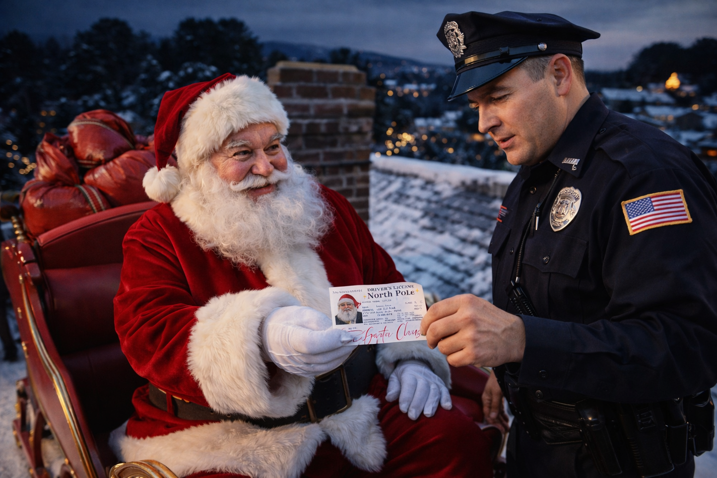 Santa Claus Drivers License - You can personalize picture - Set of 3