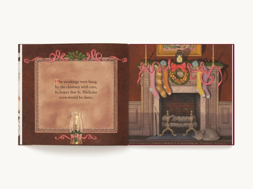 The Night Before Christmas Book and Bell for Santa Visits