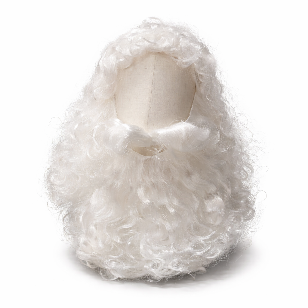 White as Snow Synthetic Santa Wig and Beard Set